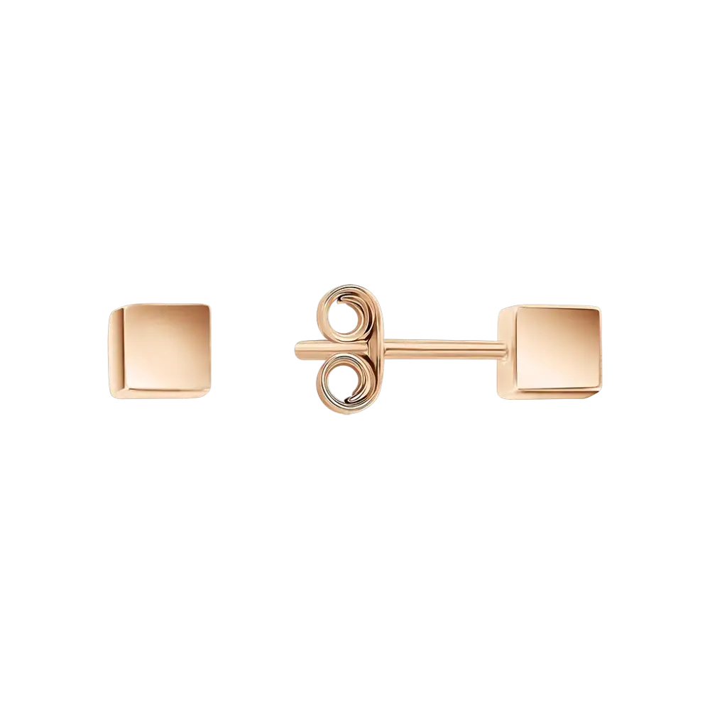 Artikelbild 1 des Artikels “Kinder-Ohrstecker „Würfel klein“ aus 585 Rotgold “