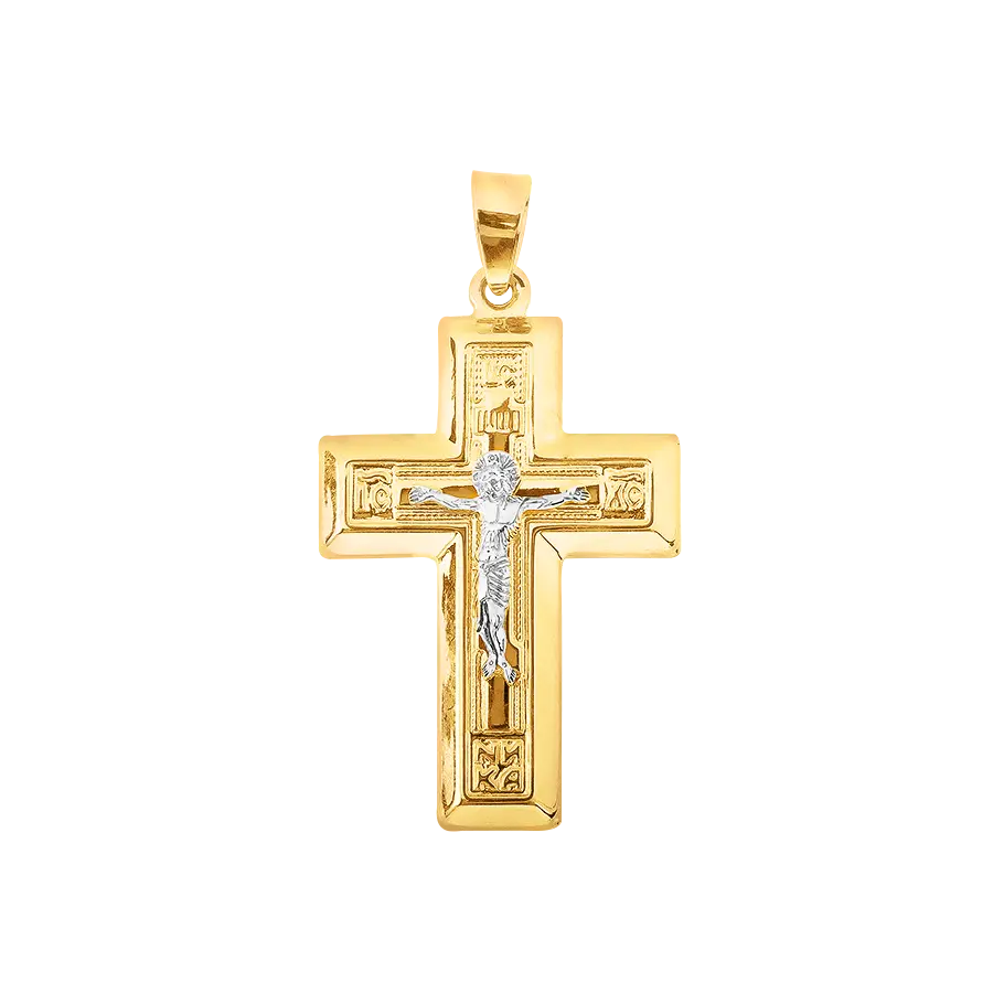 Artikelbild 1 des Artikels “Kreuz-Anhänger „Kreuz mit Kruzifix und Rahmen“ aus 585 Gelbgold “