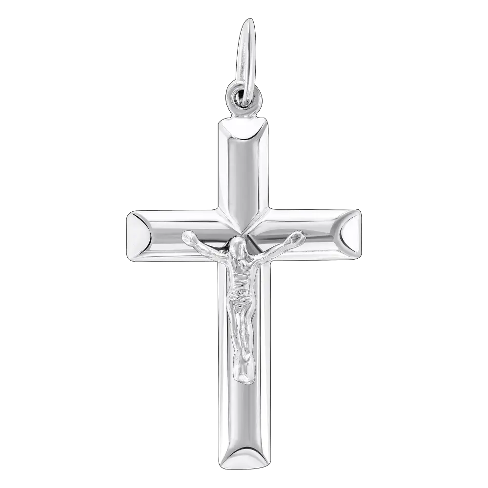 Artikelbild 1 des Artikels “Kreuz-Anhänger „Mit Kruzifix abgeschrägt“ aus 925 Silber “