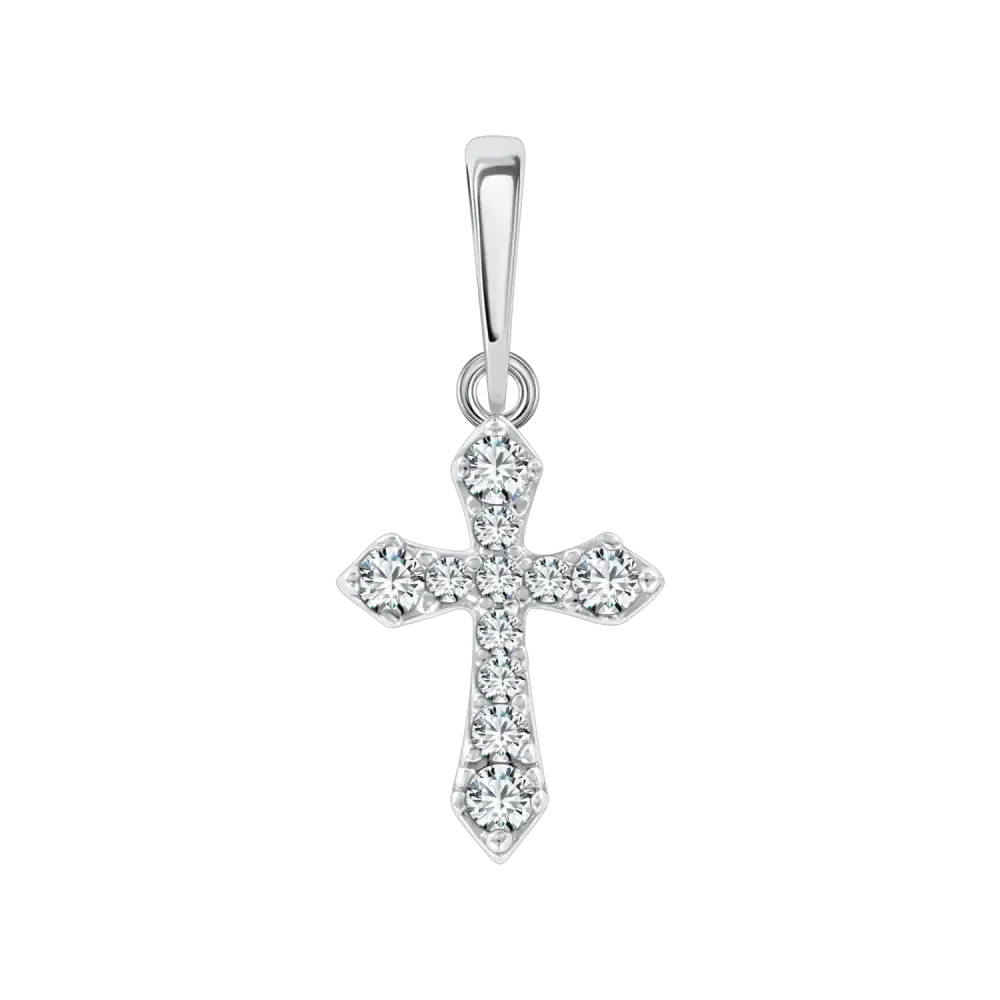 Artikelbild 1 des Artikels “Kreuz-Anhänger „Orthodox mit Steinen“ aus 925 Silber mit Zirkonia “
