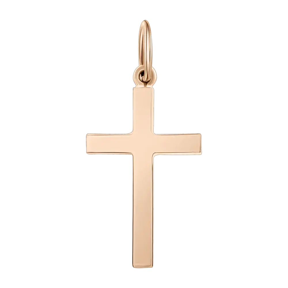 Artikelbild 1 des Artikels “Kreuz-Anhänger „Schlicht glatt“ aus 585 Rotgold, Höhe 32 mm “