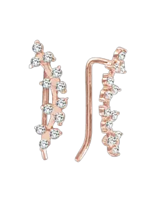 Artikelbild 1 des Artikels “Ohrhänger „Ear-Climber mit Steinen“ aus 585 Rotgold mit Zirkonia “
