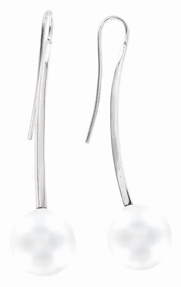 Artikelbild 1 des Artikels “Ohrringe „Haken mit Perle“ aus 925 Silber mit Perlen “