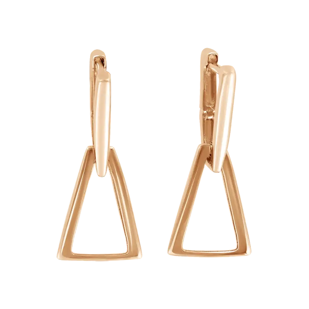 Product image 1 of the product “Earrings “Open Triangle” in 585 Rose Gold ”