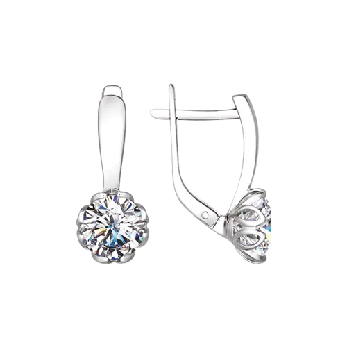 Artikelbild 1 des Artikels “Ohrringe „Solitär in Zackenfassung“ aus 925 Silber mit Zirkonia “