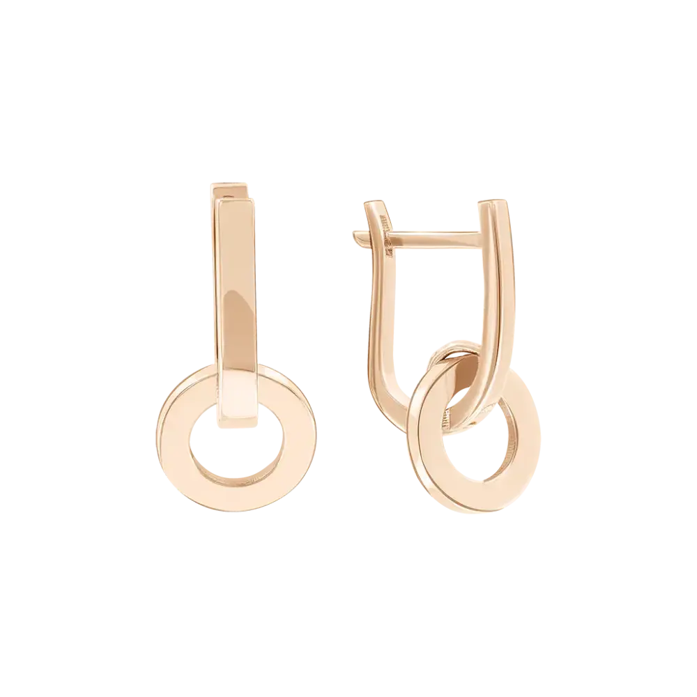 Product image 1 of the product “Earrings “Two Rings” in 585 Rose Gold ”