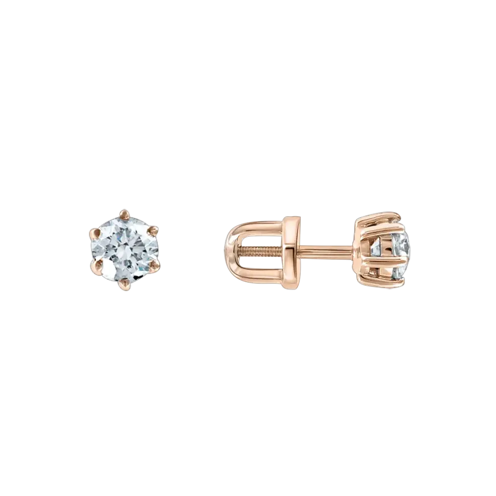 Artikelbild 1 des Artikels “Ohrstecker „Solitär“ aus 585 Weißgold mit Brillanten, Ø 5 mm “
