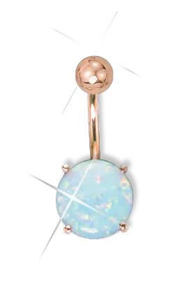 Artikelbild 1 des Artikels “Piercing „Banane mit Opal“ aus 585 Rotgold mit Opal “