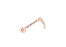 Artikelbild 1 des Artikels “Piercing „Stab mit Kugel“ aus 585 Rotgold, Länge 8 mm “