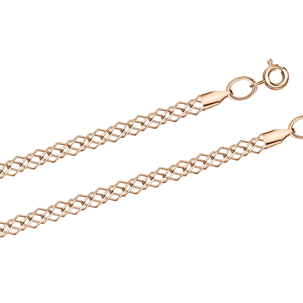 Product image 1 of the product “Rhombus Link Chain in 585 Rose Gold, Width 3 mm ”
