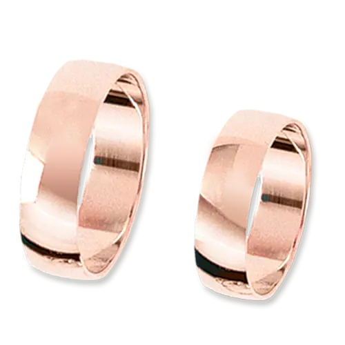 Product image 1 of the product “Wedding Ring “Flat Matte and Polished” in 585 Rose Gold ”