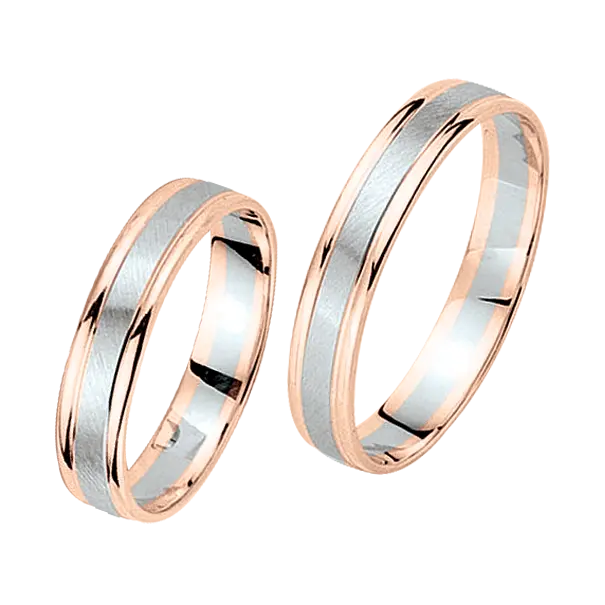 Artikelbild 1 des Artikels “Trauring „Matt-glanz mit Rand“ aus 585 Bicolor-Gold “