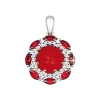 Artikelbild 1 des Artikels “Anhänger „Blüte mit roten Steinen“ aus 925 Silber mit Zirkonia “