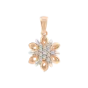 Product image 1 of the product “Pendant “Flower with Stones” in 585 Two-Tone Gold with Cubic Zirconia ”