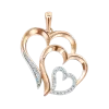 Artikelbild 1 des Artikels “Anhänger „Drei verschlungene Herzen“ aus 585 Rotgold mit Zirkonia “