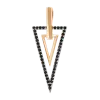 Artikelbild 1 des Artikels “Anhänger „Dreieck mit schwarzen Steinen“ aus 585 Rotgold mit Zirkonia “