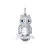 Product image 1 of the product “Pendant “Owl” in 925 Sterling Silver with Cubic Zirconia ”