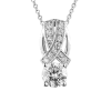 Artikelbild 1 des Artikels “Anhänger „Gekreuzte Bänder mit Solitär“ aus 925 Silber mit Zirkonia “
