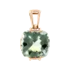 Artikelbild 1 des Artikels “Anhänger „Grüner Kissenstein mit Öse“ aus 585 Rotgold mit Amethyst “