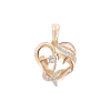 Artikelbild 1 des Artikels “Anhänger „Herz mit Mutter und Kind“ aus 585 Rotgold mit Zirkonia, Höhe 24 mm “
