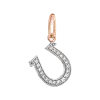 Product image 1 of the product “Pendant “Horseshoe with Stones” in 585 White Gold with Cubic Zirconia ”