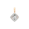 Product image 1 of the product “Pendant “Small Rhombus with Stone Edge” in 585 Rose Gold with Diamonds ”