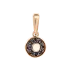 Artikelbild 1 des Artikels “Anhänger „Kreis mit dunklen Steinen“ aus 585 Rotgold mit Zirkonia “