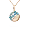 Product image 1 of the product “Pendant “Circle with Stone Accents” in 585 Rose Gold with Topaz ”