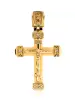 Product image 1 of the product “Pendant “Cross with Crucifix” in Gold-Plated 925 Sterling Silver with Amber ”
