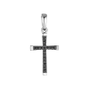 Artikelbild 1 des Artikels “Anhänger „Kreuz mit schwarzen Steinen“ aus 585 Weißgold mit Brillanten “
