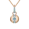 Product image 1 of the product “Pendant “Ball with Stones” in 585 Rose Gold with Topaz ”