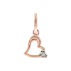 Product image 1 of the product “Pendant “Open Heart with Stone” in 585 Rose Gold ”