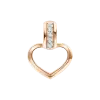 Product image 1 of the product “Pendant “Open Heart with Stone Row” in 585 Rose Gold with Cubic Zirconia, Height 15 mm ”