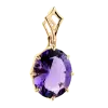 Product image 1 of the product “Pendant “Oval in Prong Setting” in 585 Rose Gold with Amethyst ”