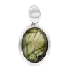 Product image 1 of the product “Pendant “Oval with Frame” in 925 Sterling Silver with Labradorite ”