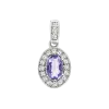 Product image 1 of the product “Pendant “Oval with Stone Halo” in 925 Sterling Silver with Cubic Zirconia, Height 16 mm ”