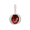 Artikelbild 1 des Artikels “Anhänger „Oval mit Steinring“ aus 585 Rotgold mit Zirkonia und Granat “