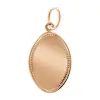 Product image 1 of the product “Pendant “Oval Engraved Plate with Beaded Edge” in 585 Rose Gold ”