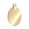 Product image 1 of the product “Pendant “Smooth Oval Plate” in 585 Rose Gold, Height 26 mm ”
