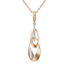 Artikelbild 1 des Artikels “Anhänger „Ovale Ringe mit Steinreihe“ aus 585 Bicolor-Gold mit Zirkonia, Höhe 40 mm “