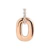 Product image 1 of the product “Pendant “Oval Ring with Stones” in 585 Rose Gold with Cubic Zirconia ”