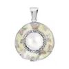 Artikelbild 1 des Artikels “Anhänger „Perle mit Schmetterlingsemaille“ aus 925 Silber mit Zirkonia und Perlen “
