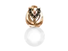 Artikelbild 1 des Artikels “Anhänger „Perle mit schwarzen Steinen“ aus 585 Rotgold mit Zirkonia und Perlen “