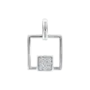 Product image 1 of the product “Pendant “Square with Stone Block” in 925 Sterling Silver with Cubic Zirconia ”