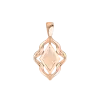 Product image 1 of the product “Pendant “Rhombus with Starburst Cut” in 585 Rose Gold ”