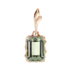 Product image 1 of the product “Pendant “Claw-Set Rectangular Stone” in 585 Rose Gold with Amethyst ”
