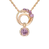 Artikelbild 1 des Artikels “Anhänger „Ring mit Steinen und Tropfen“ aus 585 Rotgold mit Amethyst “