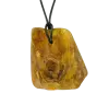 Product image 1 of the product “Pendant “Rough Stone on Cord” with Amber, Length 42 mm ”