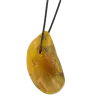 Product image 1 of the product “Pendant “Rough Stone on Cord” with Amber, Length 43 mm ”