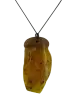 Product image 1 of the product “Pendant “Rough Stone with Wood” with Amber, Length 75 mm ”